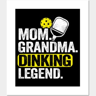 Mom Grandma Dinking Legend Funny Pickleball Posters and Art